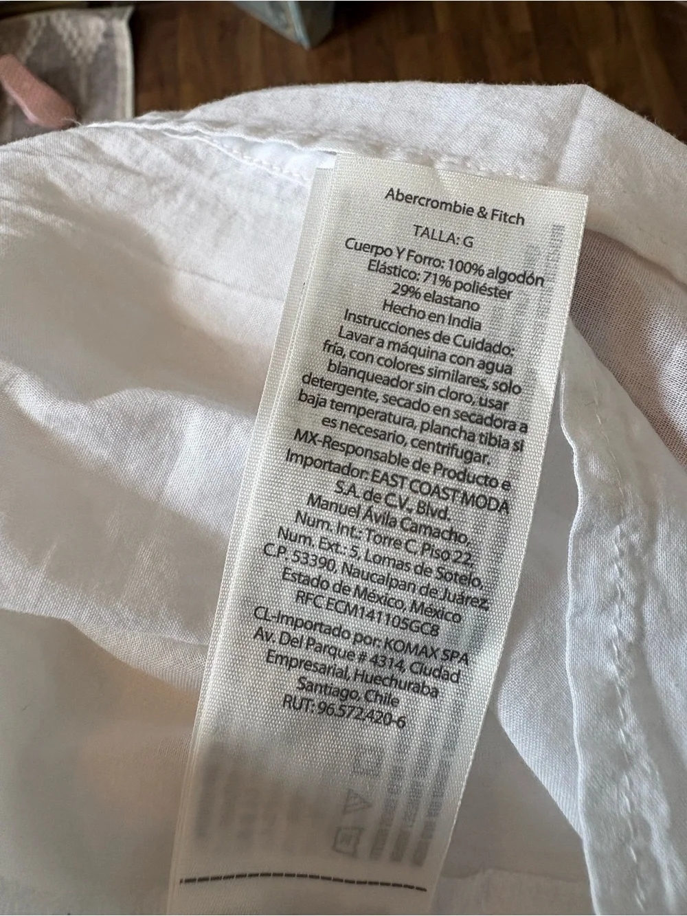 Abercrombie & Fitch White Smocked Maxi Dress sz Large Tall